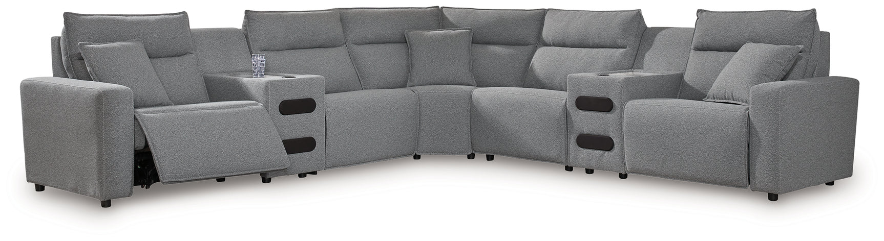 ModMax II sectional side angle showing reclining feature