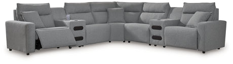 ModMax II sectional side angle showing reclining feature