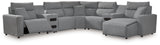 Modmax sectional top view showing modular pieces layout
