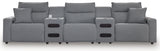 Side view of sectional with reclined position