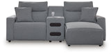 Left-arm facing power recliner detail