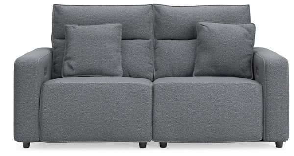 Modmax II Salt and Pepper Next-Gen Nuvella™ 2-Piece Reclining Loveseat from Decor Furniture