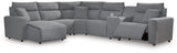 ModMax II sectional side angle showing power reclining chaise