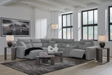 Close-up of Easy View™ adjustable headrest on ModMax II sectional