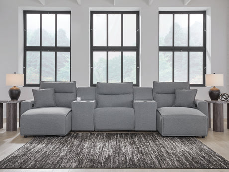 Modmax sectional left-arm facing power reclining chaise detail