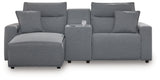 Modmax II sectional shown with chaise and console configuration