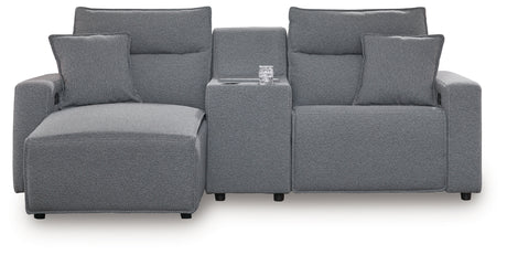 Modmax II sectional shown with chaise and console configuration