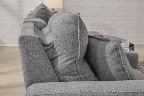 Close-up of adjustable headrest on Modmax II sectional