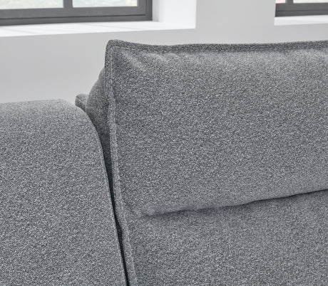 Close-up of fabric and welt detailing