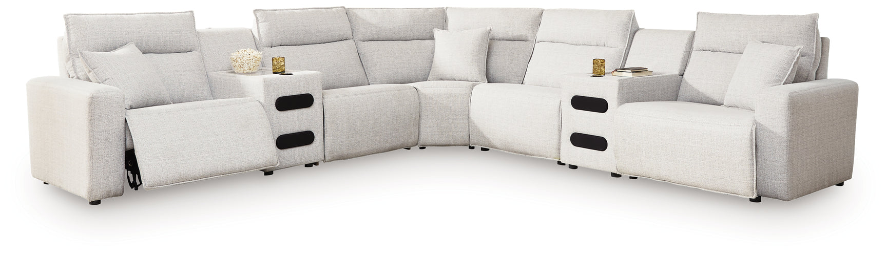 Modmax II sectional showing armless chair and wedge pieces