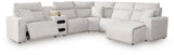 Modmax II Stone sectional left power recliner side view
