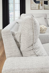 Close-up of Easy View™ adjustable headrest on power recliner