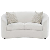 Rainn Boucle Upholstered Sloped Arm Loveseat Latte — product image 3