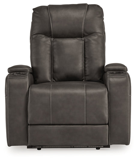 Side angle of Feazada Shadow Power Recliner