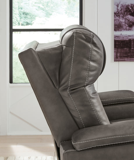 Power-adjustable headrest detail