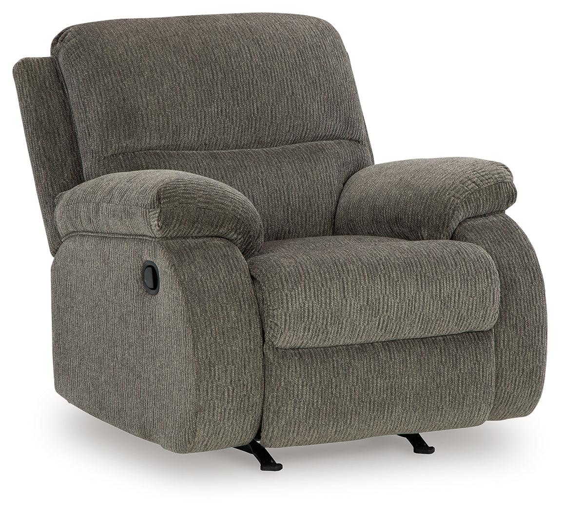 Scranto Brindle Microfiber Recliner chair side view