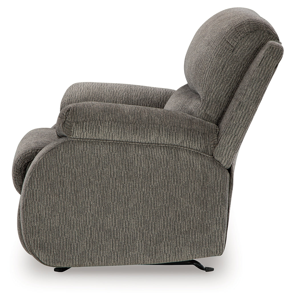 Scranto Brindle Microfiber Recliner chair angled main view