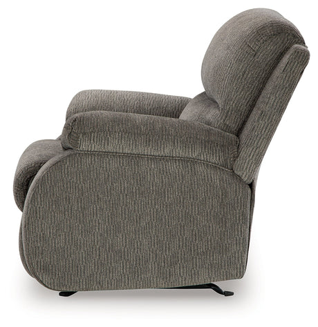 Scranto Brindle Microfiber Recliner chair angled main view