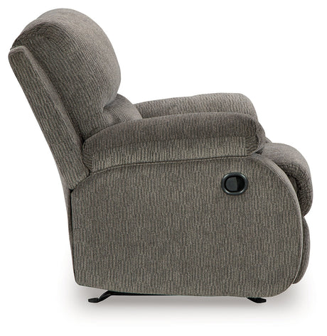 Scranto Brindle Microfiber Recliner chair side view