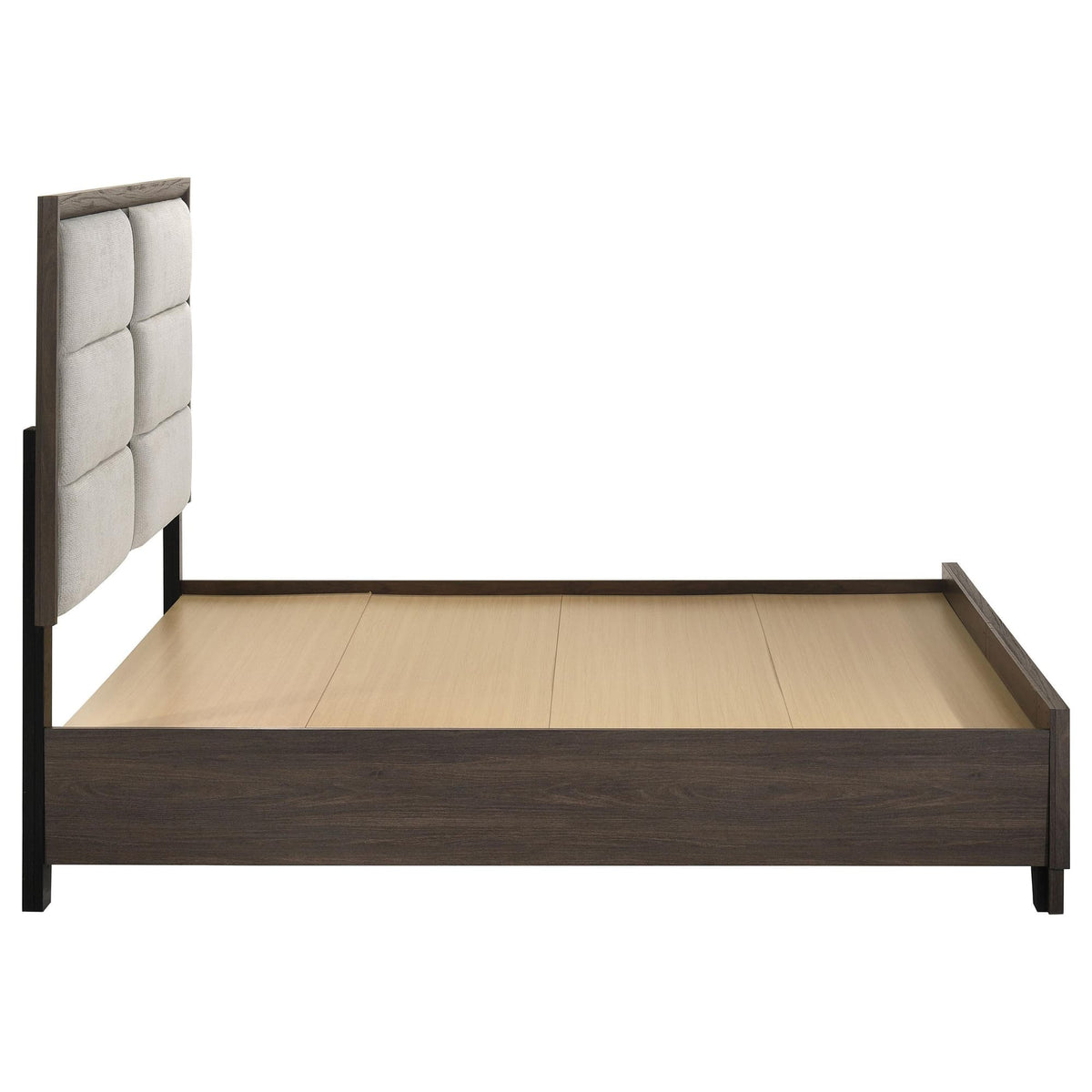 Farre Queen Upholstered Storage Platform Bed Dark Brown — product image 6