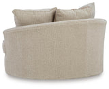 Steelwater Retreat Latte Chenille Oversized Swivel Accent Chair view 4