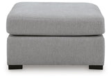 Lakepoint Nickel Chenille Oversized Accent Ottoman view 3