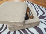 Calnita Sisal 2-Piece Sectional with Ottoman — detail view