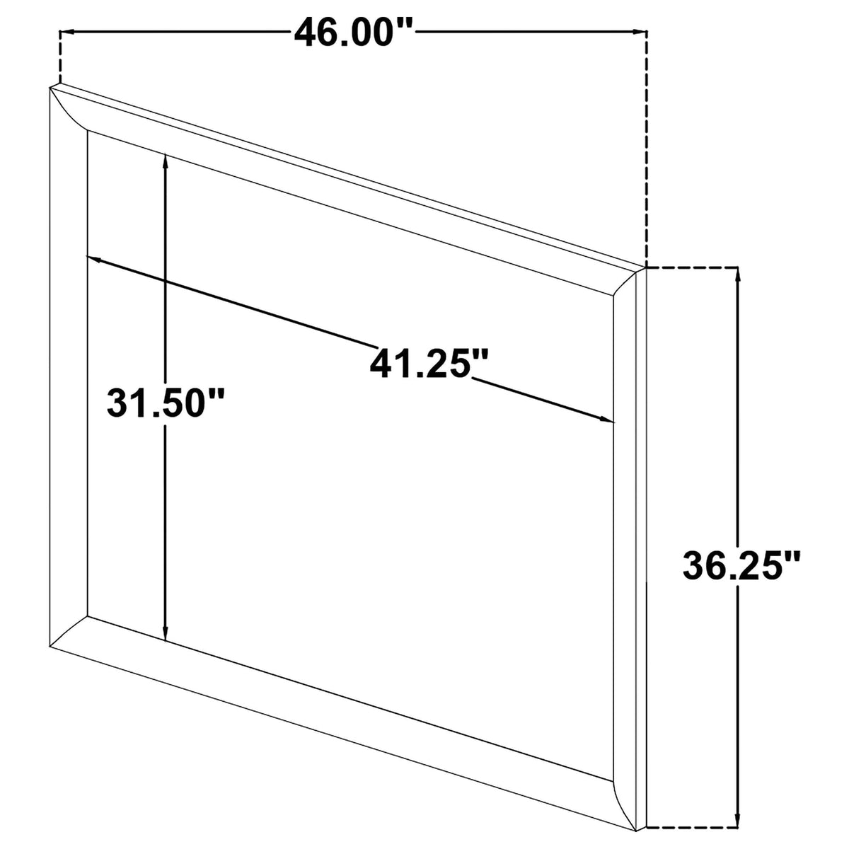 Farre Dark Brown Dresser Mirror 46" x 36.25" — product image 5