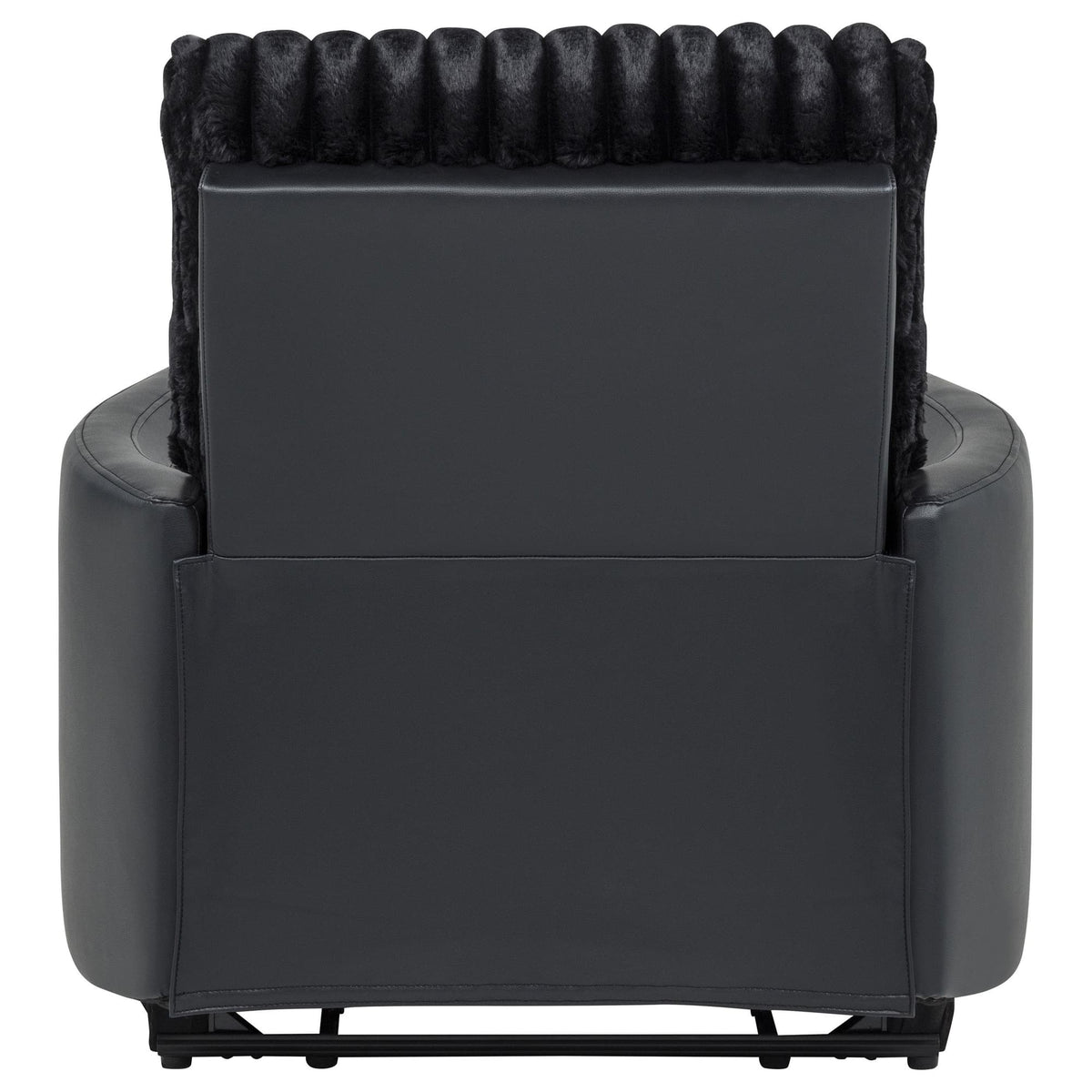 Madden Corduroy Upholstered Track Arm Manual Recliner Black — product image 8