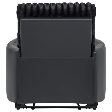Madden Corduroy Upholstered Track Arm Manual Recliner Black — product image 8