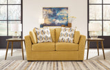 Keerwick Sunflower sofa set including sofa, loveseat, chair, and ottoman