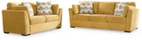Close-up detail of upholstery on Keerwick Sunflower Sofa and Loveseat