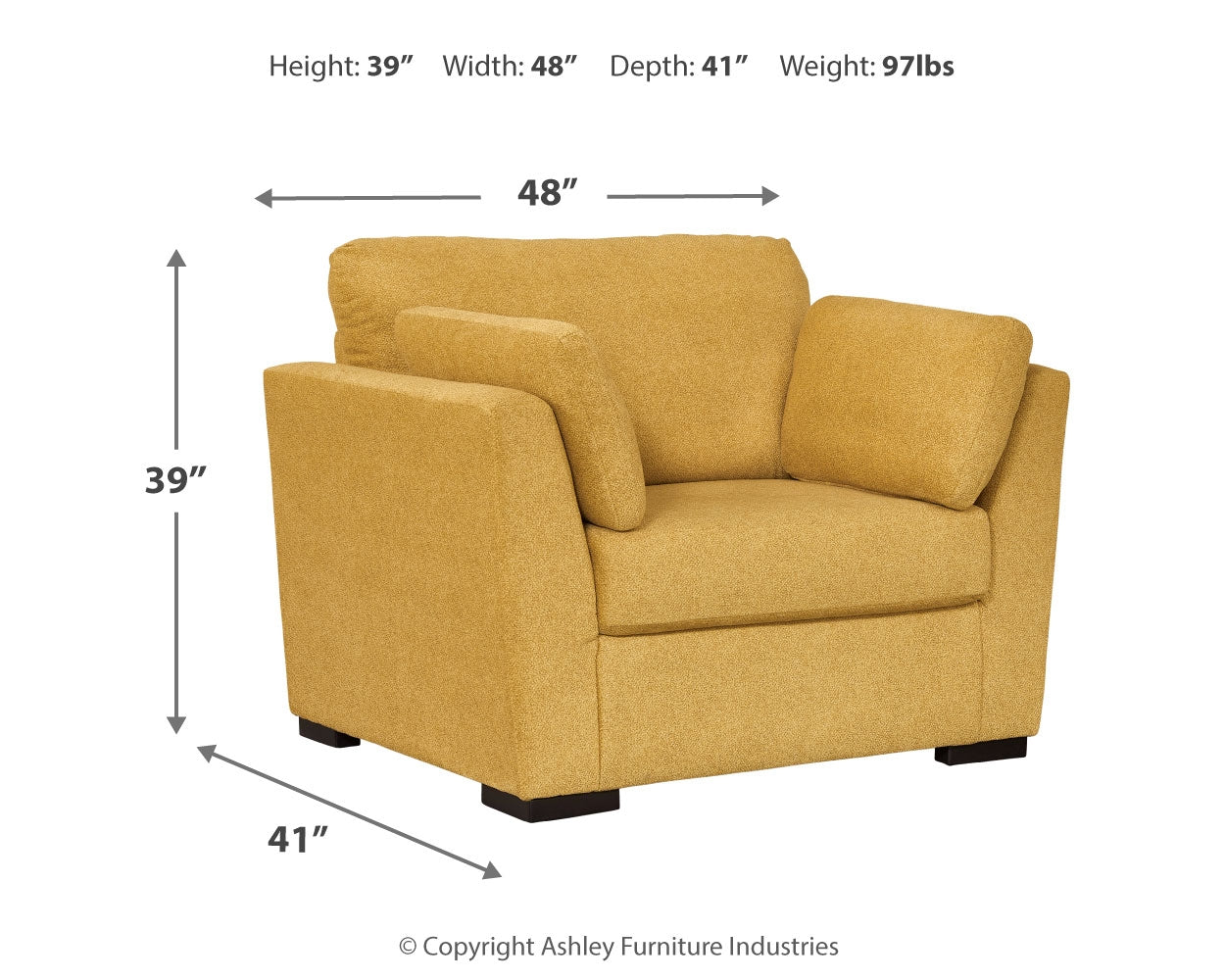 Keerwick Sunflower sofa set including sofa, loveseat, chair, and ottoman