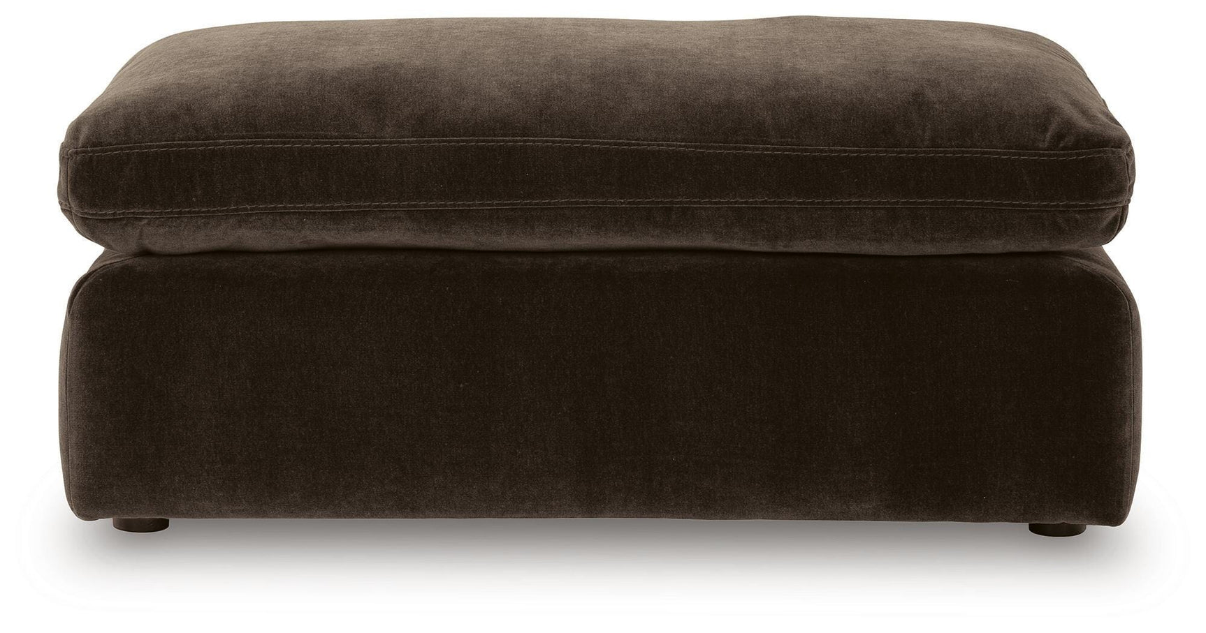 Maxton Heights Bittersweet Chenille,Velvet Ottoman view 3