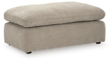 Maxton Heights Pebble Chenille,Velvet Ottoman angled view