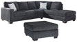 Altari Slate 2-Piece Sleeper Sectional with Ottoman — product image 2