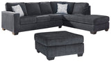 Altari Slate 2-Piece Sleeper Sectional with Ottoman — product image 2