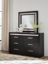 Brizmore Black Dresser and Mirror — product view
