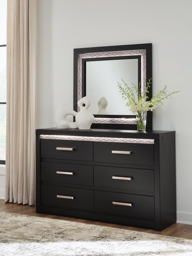 Brizmore Black Dresser and Mirror — product view