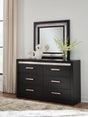 Brizmore Black Dresser and Mirror — product view