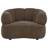 Casarin Brown Fabric Channel-Back Accent Chair — product image 2