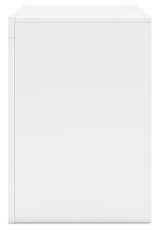 Binterglen White Nightstand — side view