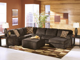 Watson Dark Brown End Table with tapered legs and lower shelf