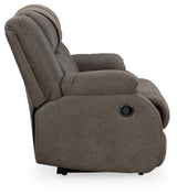 First Base Reclining Loveseat side profile