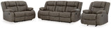 First Gunmetal Base Sofa side angle