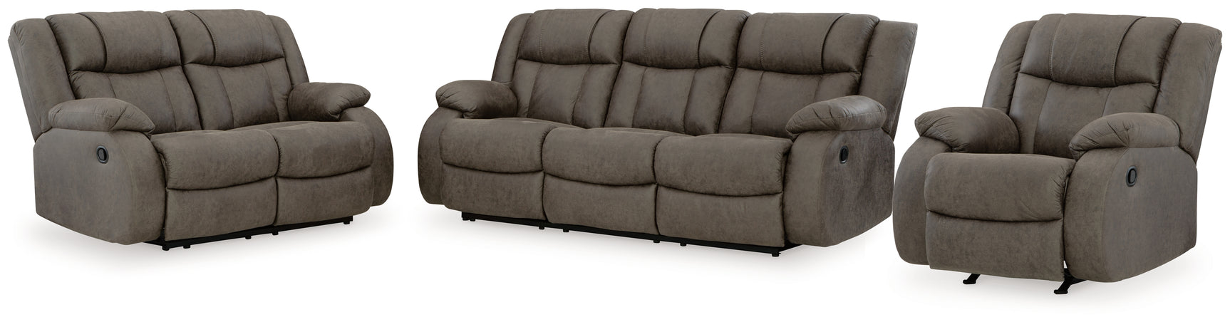 First Gunmetal Base Sofa side angle