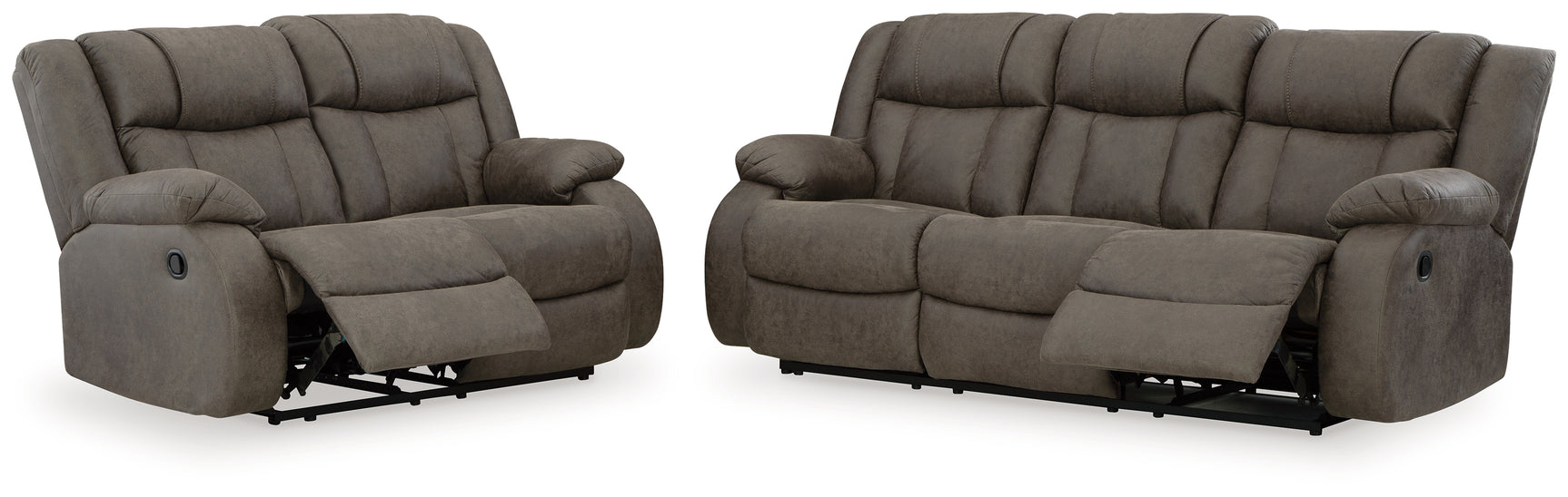 First Gunmetal Base loveseat reclining mechanism closed