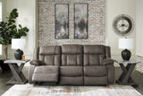 First Base Reclining Sofa corner detail of upholstery