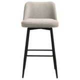 Mellor Slate Brown Fabric Upholstered Swivel Bar Chair Set of 2 — product image 3