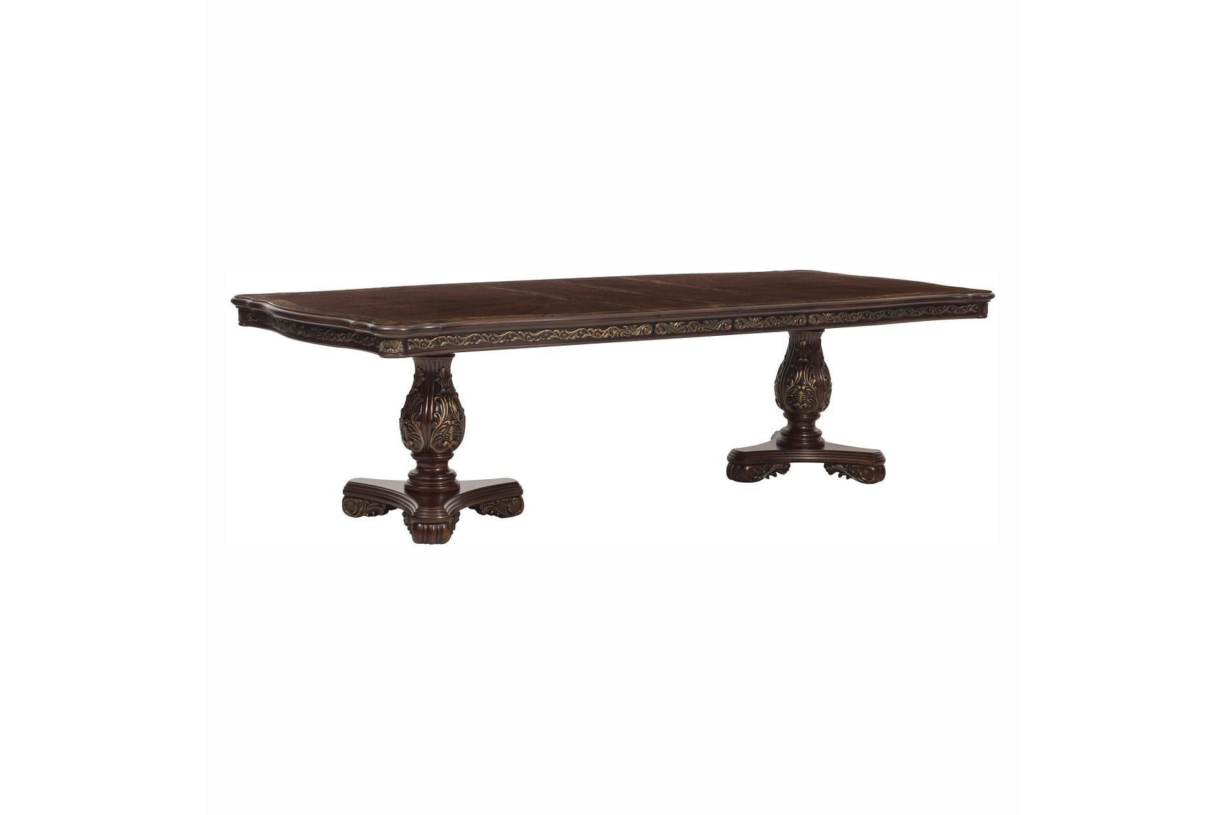 Deryn Park Cherry Traditional Solid Wood Plush Upholstered Seat Rectangular Dining Room Set - Ella Furniture